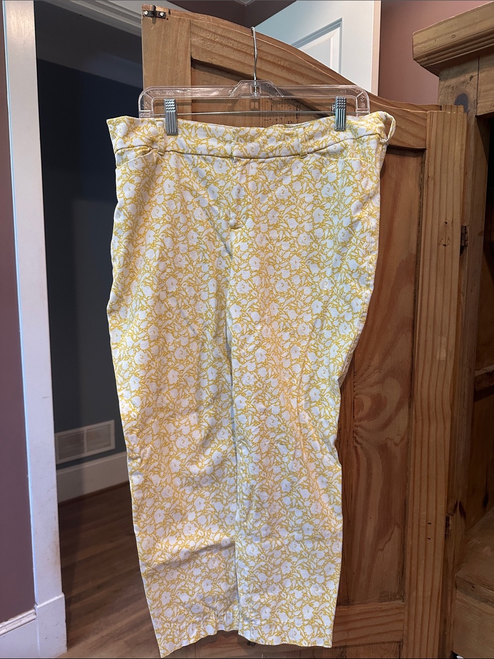 Old Navy Pixie White Skirt with Yellow Floral Pattern